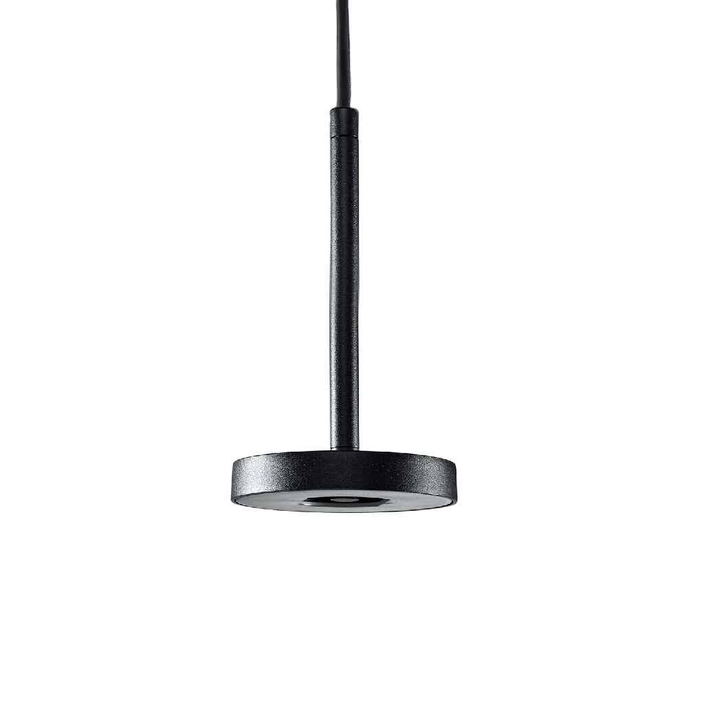 Invisible S Colgante Circular Led Cri80 12W 100º 2700K 220v Ip65 Di.110Mm Negro 