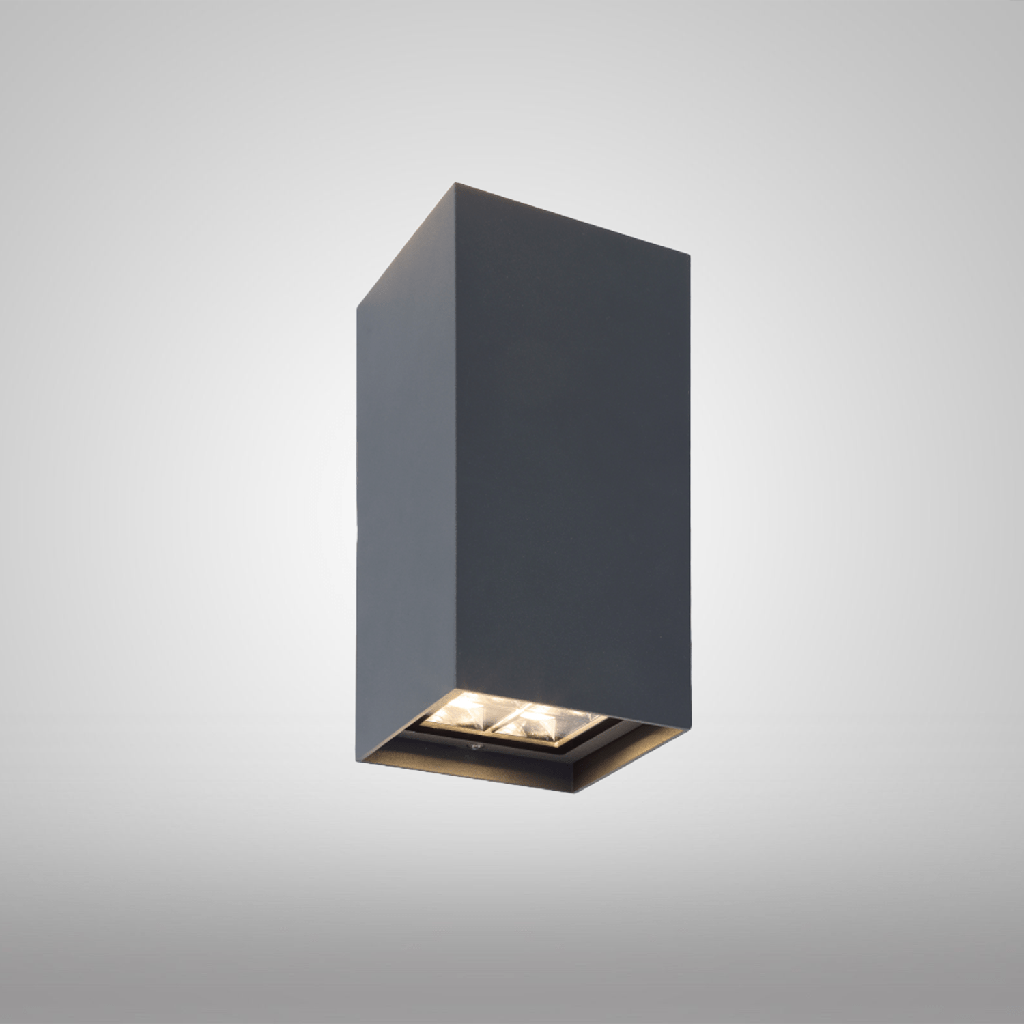 Oriel Duo Aplique Exterior Bidireccional Led 2X10W 3000K 220v Ip65 220mm Negro