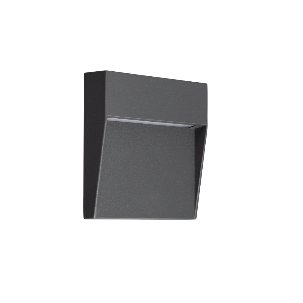 Walk Q Aplique Exterior Cuadrado Led 3W 3000K 220v Ip54 105mm Grafito