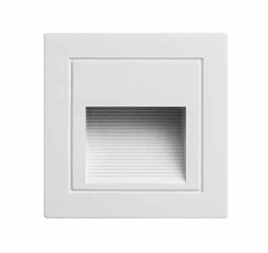 Cam Embutido Exterior Cuadrado Led 3W 3000K 220v Ip54 85mm Blanco