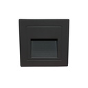 Cam Embutido Exterior Cuadrado Led 3W 3000K 220v Ip54 85mm Negro