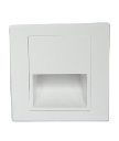 Lumus Embutido de Pared Led 1,5W 3000k 90º Ip20 220V 86x86mm Blanco