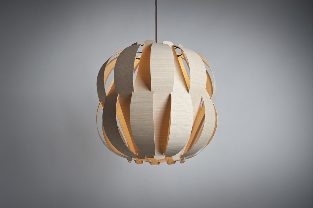 Emilia 50 Colgante Madera Reconstituida Di.50cm E27 Haya