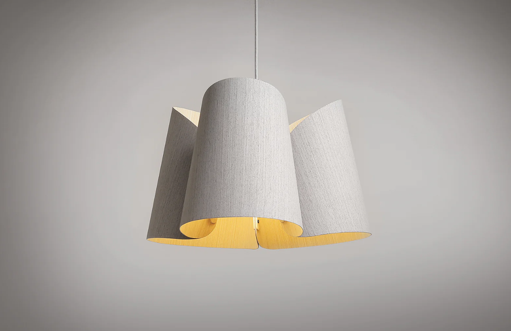 Julieta 50 Colgante Madera Reconstituida Di.50cm E27 Roble Gris