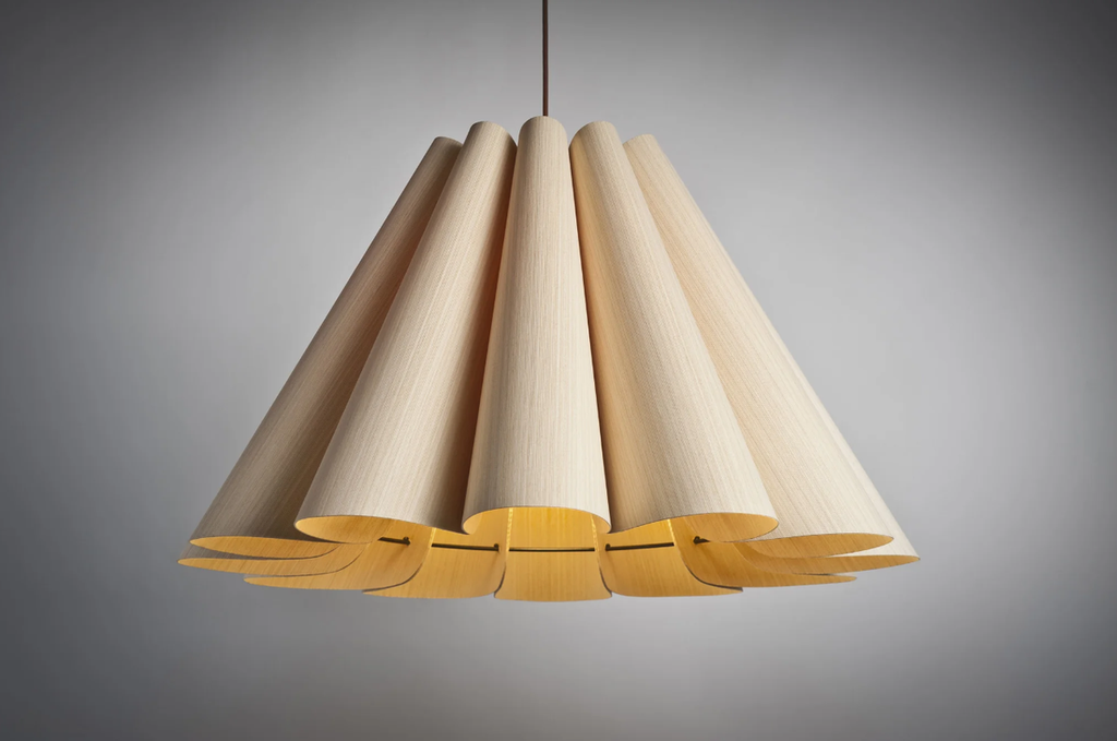 Lora 58 Colgante Madera Reconstituida Di.58cm E27 Haya