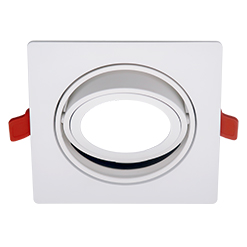 Nisan-W Embutido Cardanico Cuadrado Gu10 Ar111 Aluminio 180x180x35 Blanco