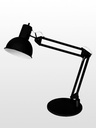Lampara Escritorio Grande c/2 Mov. E27 Negro