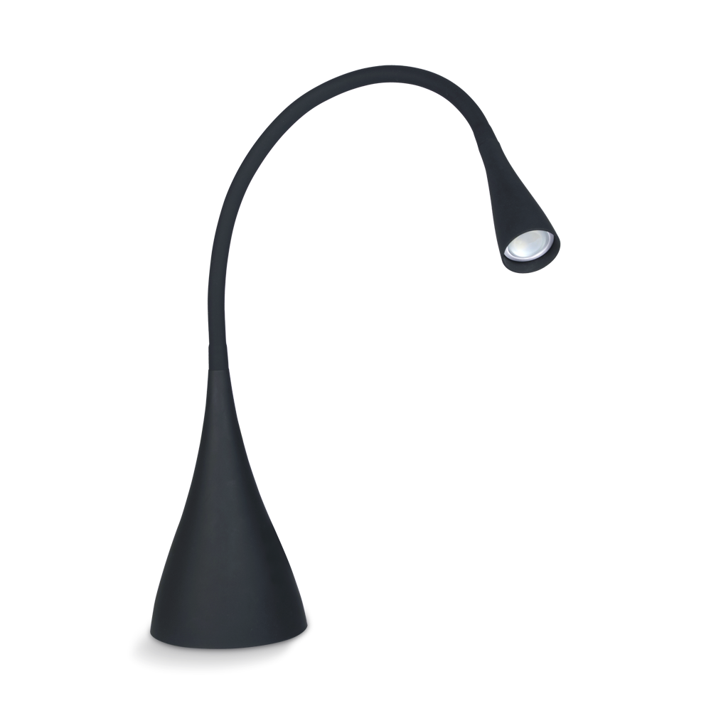 Argenta Lampara de Escritorio Flexible c/Touch 3 Posiciones 1x4W Led Negro