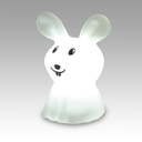 Conejo Clasico Apoyo E27 6W Di.20xh.30cm Blanco