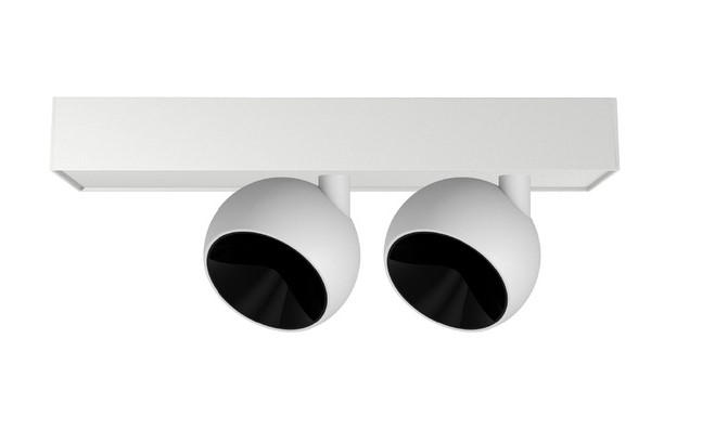 Bombu Plafon 2 Cabezales Led Cob 2x9W 2700K 35º Dim TRIAC Blanco Texturado