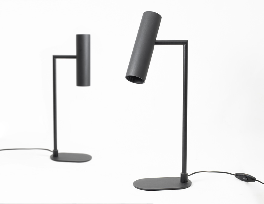 Canon M Lampara de Mesa Hierro 1L GU10 Negro