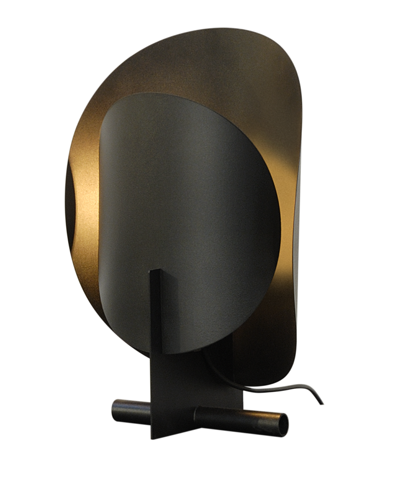 Magnolia MD Lampara de Mesa Metalica Di.38cm H.25cm E27 Negro