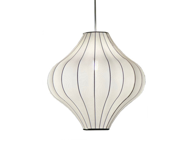 Yoko III Colgante Tela Lavable 1xE27 Di.45xh.45cm Natural