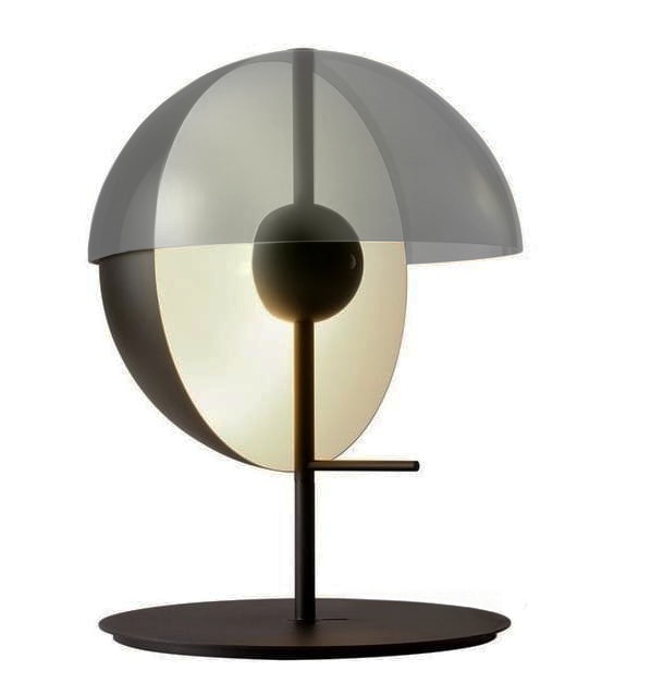 S01 Lampara de Mesa Led 11w 3000k Ip20 220v Dimerizable Di.255x470mm Aluminio-Vidrio Gris