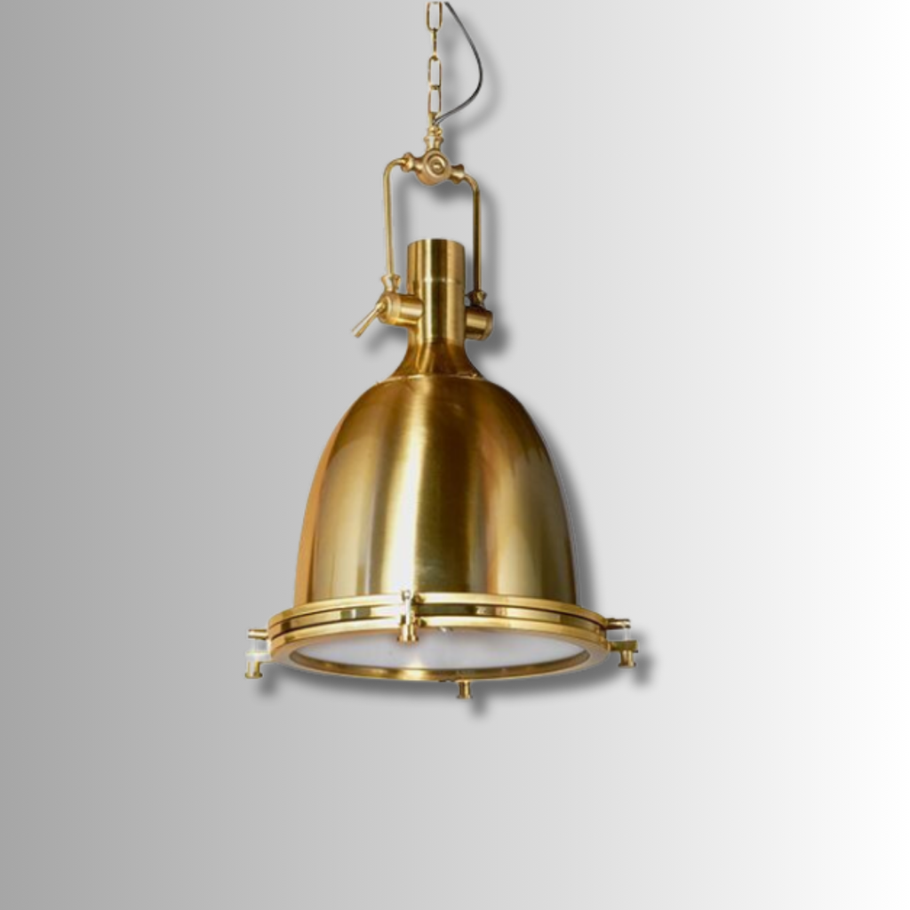 Yati Colgante Naval 1 Luz E27 Ip20 220v Di.36xh.56cm Dorado