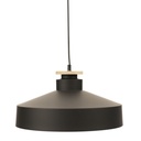 Zeth Colgante Aluminio/Madera 1 Luz E27 220v Di.39xh.15Cm Negro Mate