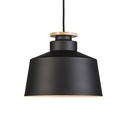 Zarek Colgante Aluminio/Madera 1 Luz E27 220v Di.30xh.24Cm Negro Mate