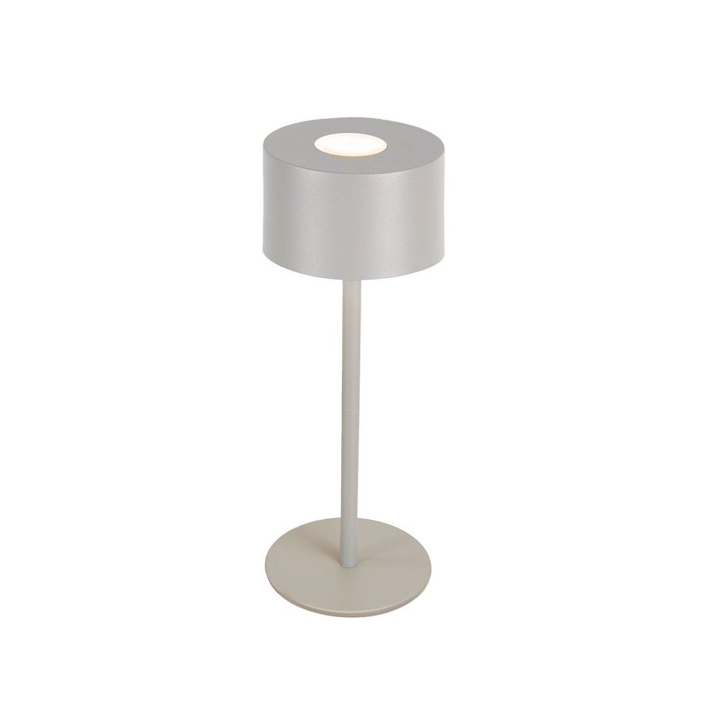 Onda Lampara Mesa Exterior Led 2W 2700k IP44 Dimerizable Batery Di.90xh.245mm Gris