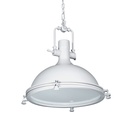 Terastia Colgante Naval Metal Di.50xh.40Cm 1L E27 Blanco Mate