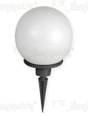 Globo Polietileno Antivandalico 28Cm C/Jabalina E27 IP44 Negro Texturado