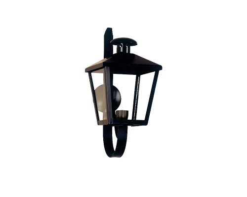 Farol Colonial C/Mensula Sin Reja E27 IP23 Chapa h.510mm Negro