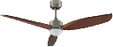 Embat Ventilador Plata 3P Madera Oscura Tulipa Satin 19,8W 3000K Motor 33W C/Control Remoto