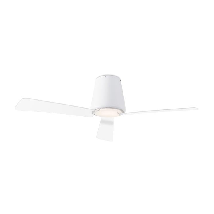 Garbi Ventilador Blanco 3P Acrilico Transparente Led 18,8W 3000K C/Control Remoto
