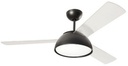 Gregal Ventilador Negro 3P Acrilico Transparente Tulipa Satin 25,8W 3000K Motor 35W C/Control Remoto