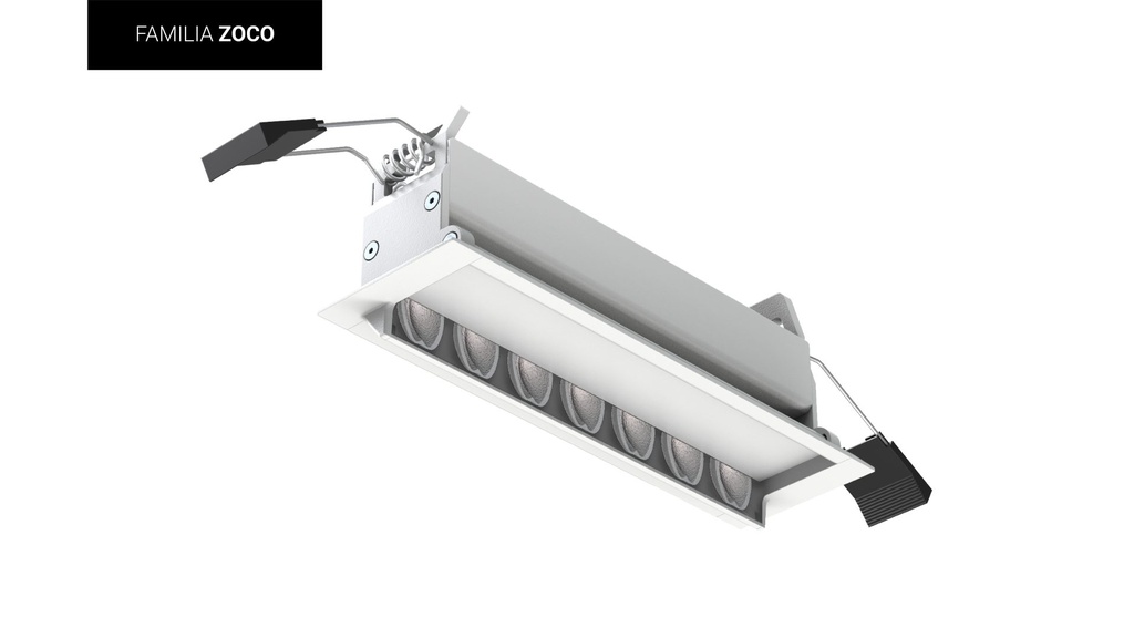 Zoco Embutido Wallwasher Led 15W 3000K 60º IP20 Dim TRIAC Blanco Texturado