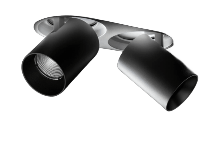 Shhh Bi Embutido Extraible Led 2X12W 3000K 38º IP20 Dim TRIAC Negro Texturado