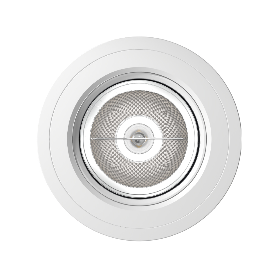 Aster-R 2.0 Embutido Antideslumbrante Negro AR111 GU10 IP20 Blanco Mate