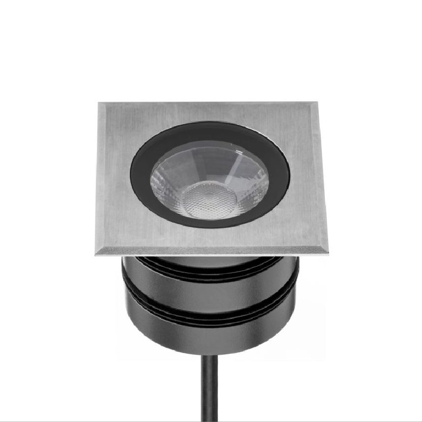 Adu C Embutido Piso Exterior Led 8,5W 3000K 30º IP67 220V Dim TRIAC Acero Inoxidable