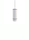 Cavia Corta Colgante Aluminio Di.6Xh.16Cm Gu10 7W Blanco Semimate