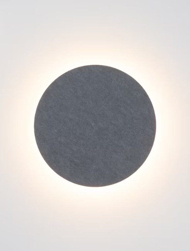 Eclipse Aplique/Plafon Di.45Cm Led 22W 3000K Fieltro Gris Oscuro
