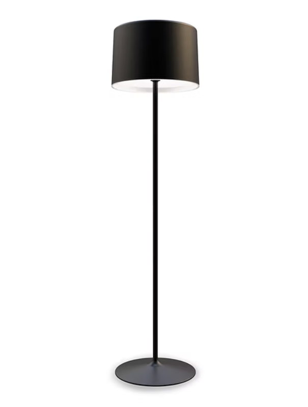 Hi Hat Lampara De Pie Pant.Mediana  E27 36W H.155cm Negro Microtexturado