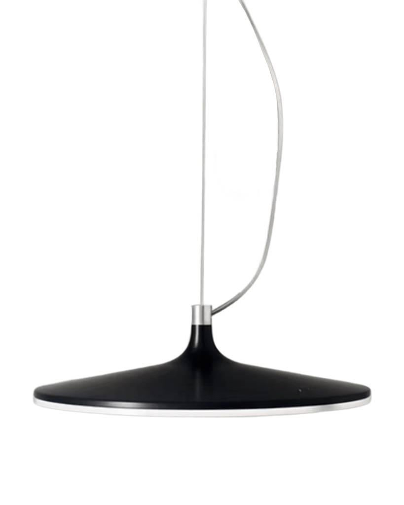 Hi Hat Colgante Grande Plato Led 31,5w 3000k Di.45Cm Negro Microtexturado