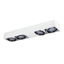 Compact Plafon Rectang Movil 4Luces AR111 GU10 150x700mm Blanco Texturado