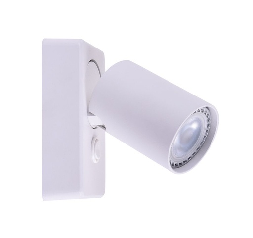 [4204] Katharo SW Aplique c/Interruptor 1Luz Cabezal Cilindrico Par16 Gu10 Blanco