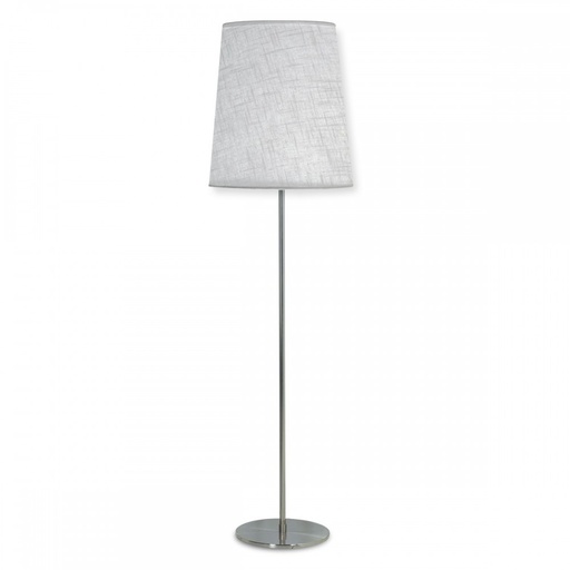 [LP7400-02 YLB PL] Liv Lampara de Pie Conica 2L E27 Lienzo Blanco h.160cm Platil