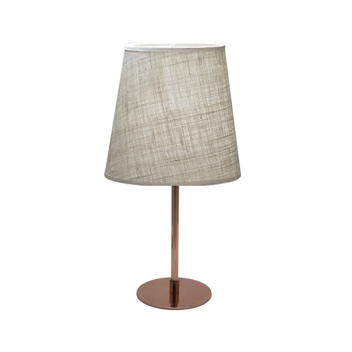 [VE7400-01 YKC CB] Liv Velador Conica 1L E27 Cañamo Claro h.44cm Cobre