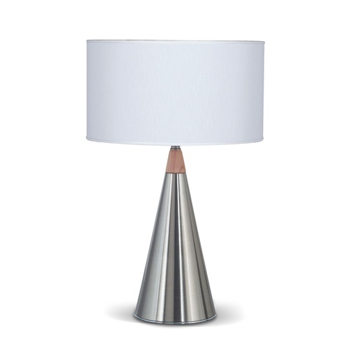 [VE7600-01 ZLB PL] Icono Velador Cilindrica 1L E27 Lienzo Blanco h.48cm Platil