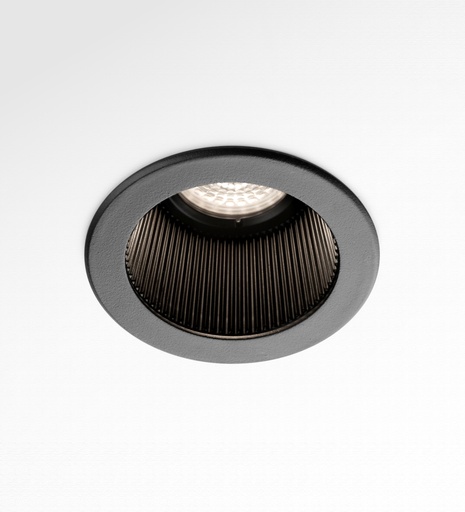 [06.63.9525.06] Cadio 2.0 Embutido Redondo Bafle Profundo GU10 Par16 50w Negro Texturado/Negro