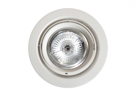 [1006/A C BT] Embutido Redondo Movil Recedido Cardanico AR111 GU10 Di.200Mm Blanco Texturado