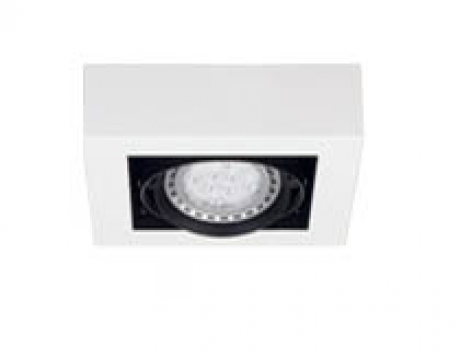 [PL0221.BT] Space Plafon Cardanico 1 Luz Gu10 Ar111 Blanco/Negro