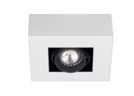 [PL0201.BT] Zonic Plafon Cardanico 1 Luz Gu10 Par16 Blanco/Negro