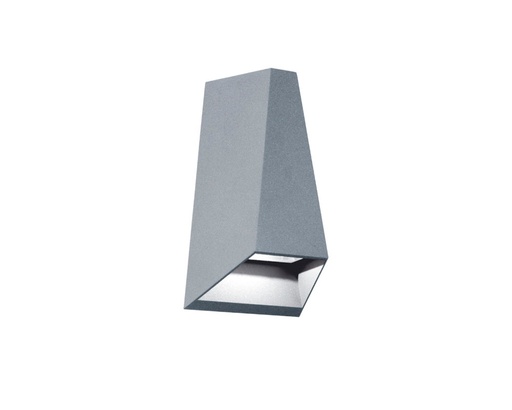 [AL0013.GR.036] Trian Aplique de Pared Exterior Led 2x3w 3000k Gris