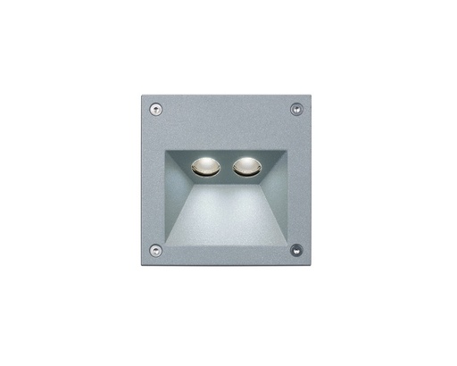 [AL0009.GR] Alba I Embutido Pared Exterior Led 2x1w 3000k IP65 Gris 