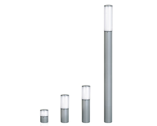[2012.GR.036] Bollard Farola Led 26w 3000k C/Difusor Opal 1000mm Gris