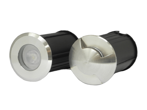 [EPL202.AC.036] Floor Embutido de Piso Exterior 2 Salidas Led 1w 3000k Ø62mm Acero
