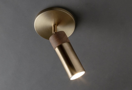 [BIS SIN CAÑO BR] Bis Sin Caño Spot Movil c/Base c/Lamp Led GU10 Bronce Viejo